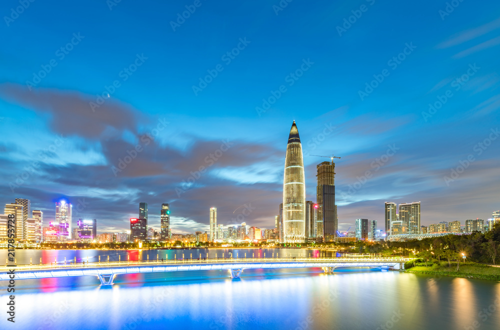 Naklejka premium Shenzhen city scenery