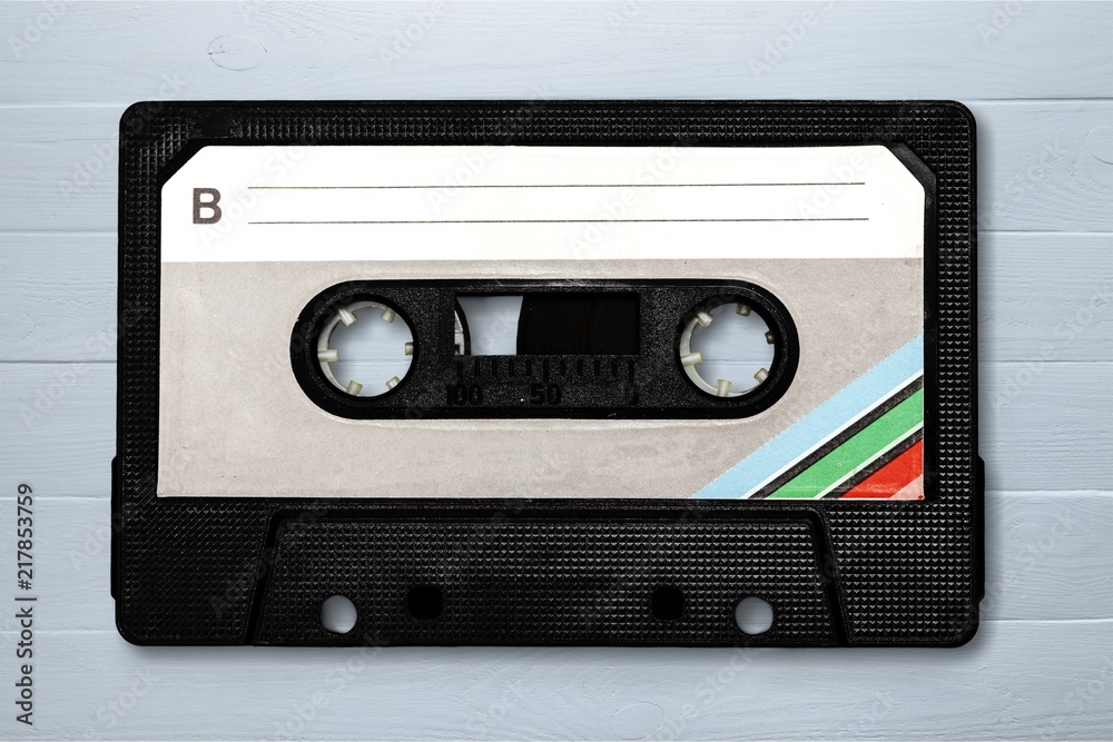 Obraz premium Old audio cassette isolated on white background