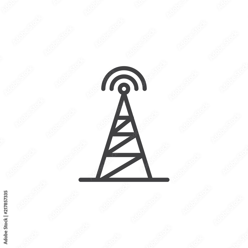 Transmitter outline icon. linear style sign for mobile concept and web design. Radio antenna wireless simple line vector icon. Symbol, logo illustration. Pixel perfect vector graphics Transmitter outline icon. linear style sign for mobile concept and web design. Radio antenna wireless simple line vector icon. Symbol, logo illustration. Pixel perfect vector graphics