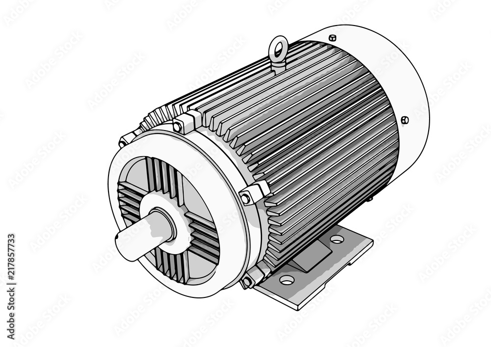 Desenho Do Vetor Motor De Arranque. Ilustração De Estilo Gravado Desenhado  à Mão Isolado Ilustração do Vetor - Ilustração de industrial, motor:  281777044