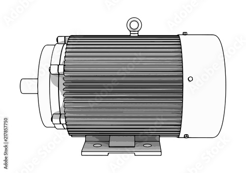 outline electric motor vector