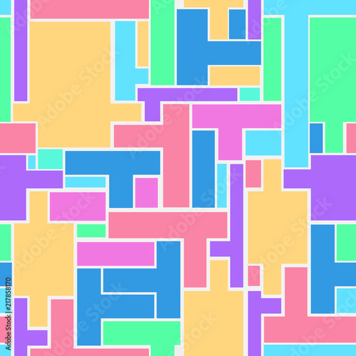 Seamless repeating background from a variety of rectangular shapes