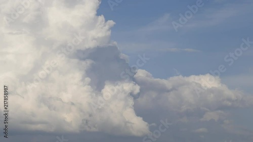 Beautiful white clouds in the blue sky