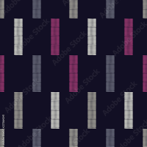 Seamless abstract geometric pattern. Mosaic texture. Brushwork. Hand hatching. Scribble texture. Textile rapport.
