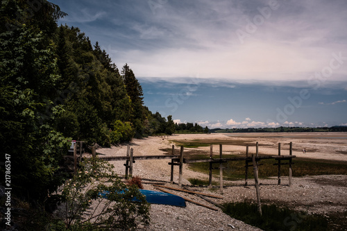 Steg im abgelassenen Forggensee