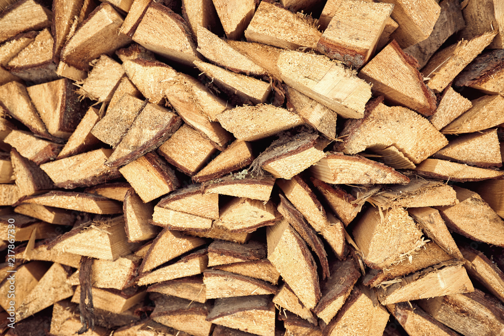 Firewood for heating the house in the winter period under the house. Firewood for heating the house in the winter period under the house.