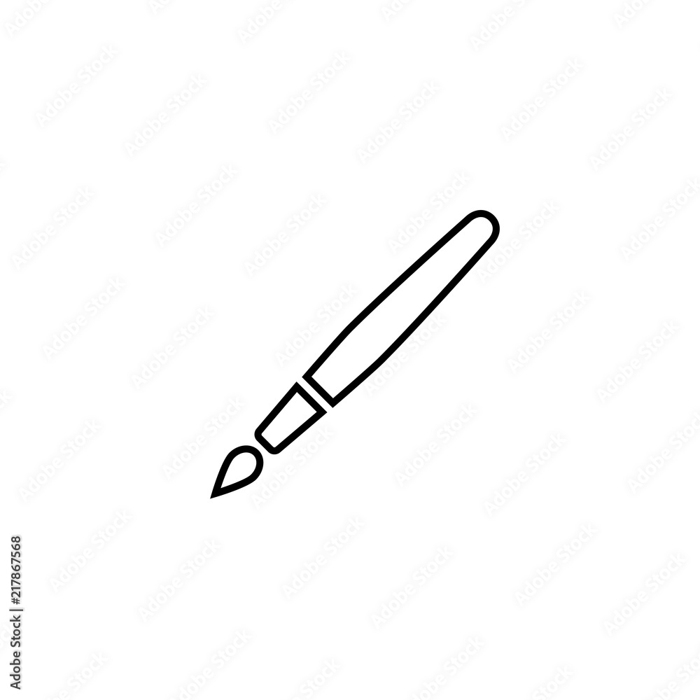 Brush line icon. Brush concept symbol. Simple element vector illustration Brush line icon. Brush concept symbol. Simple element vector illustration