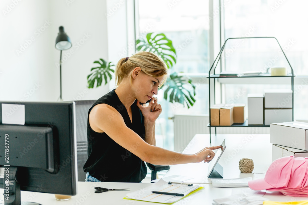 Checking the order of the goods Stock Photo | Adobe Stock