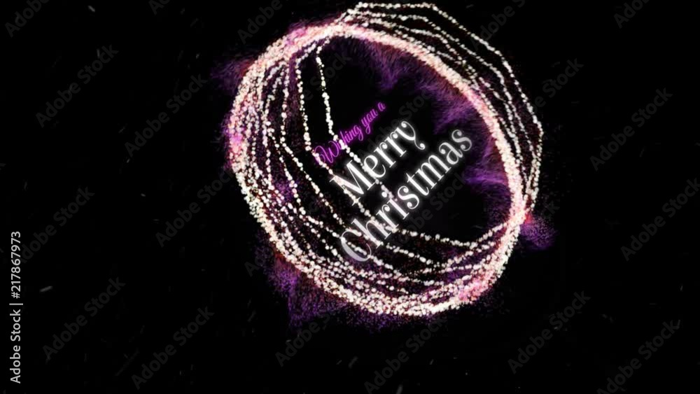 Christmas tree lights animation with festive message. Perfect for an animated season's greetings from you or your company.