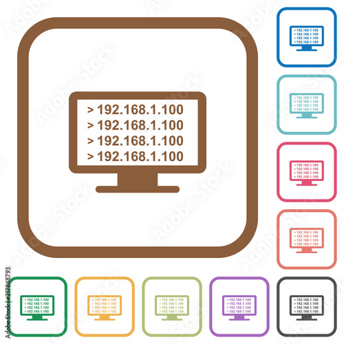 Ping remote computer simple icons photo