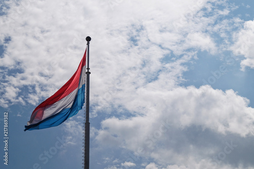 luxembourg flag in wind