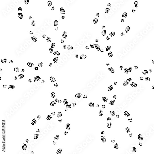 Shoes prints circles background