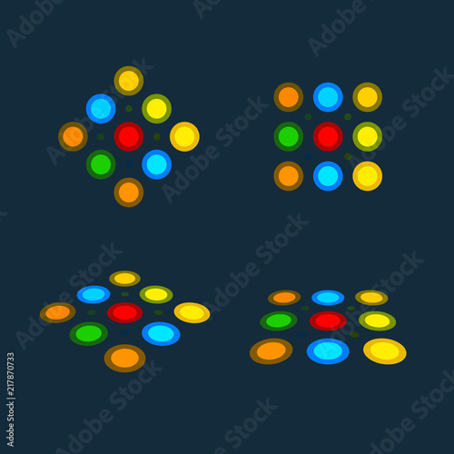 Traffic light isolated icon. Green, yellow, red lights vector illustration on blue sky background. Road Intersection, regulation sign, traffic rules design element. © artyway