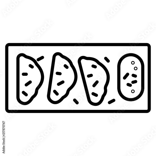 Gyoza icon vector