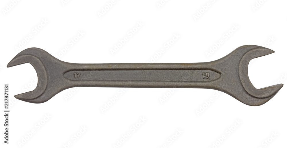 chrome vanadium wrench on white chrome vanadium wrench on white