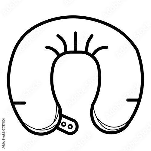 Neck pillow glyph icon