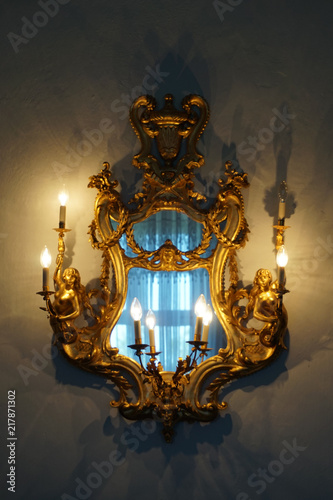 old golden mirror