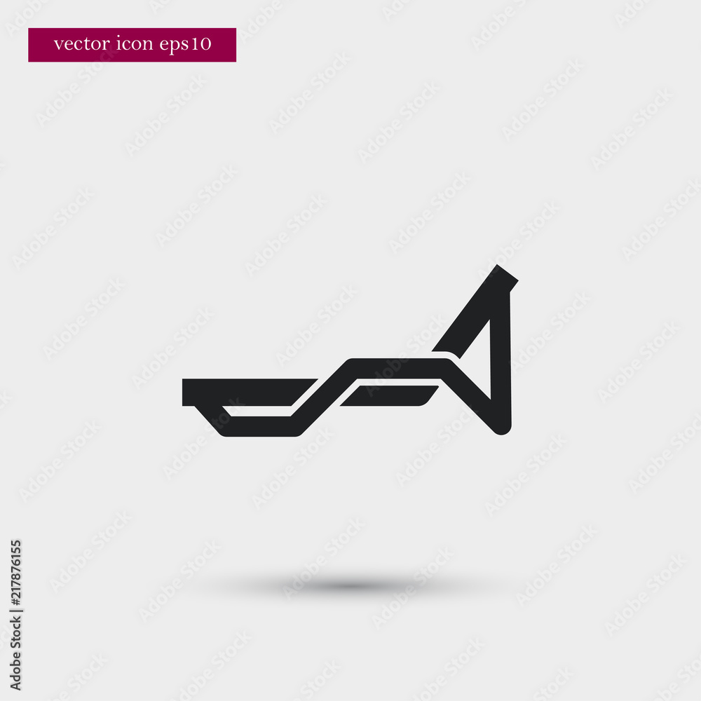 Beach chair icon. Simple vacation element illustration. Holiday symbol design from summer collection. Can be used in web and mobile. Beach chair icon. Simple vacation element illustration. Holiday symbol design from summer collection. Can be used in web and mobile.