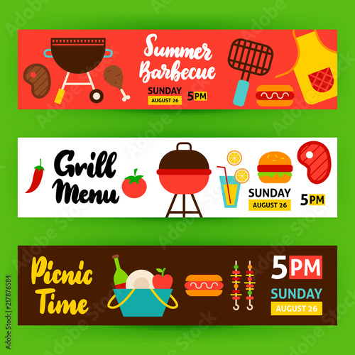 Barbecue Horizontal Banners