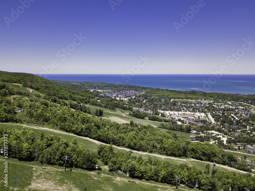 Aerial View Of The Blue Mountains, Ontario canada