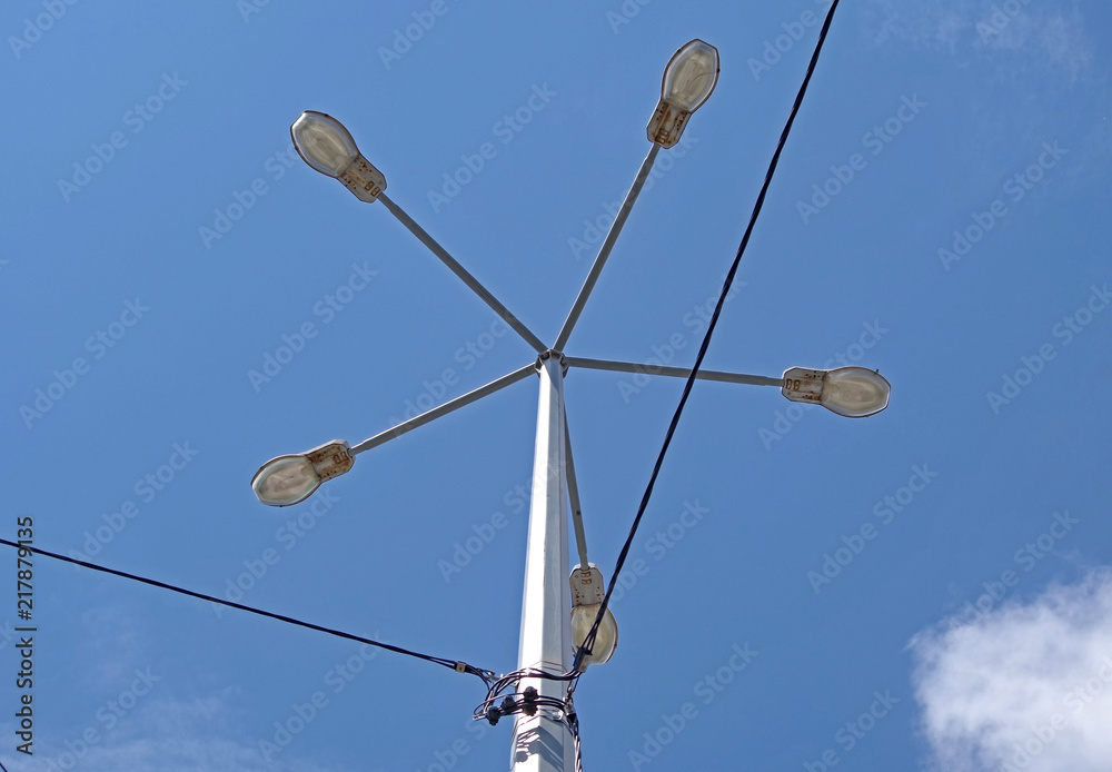 street lantern  on background sky