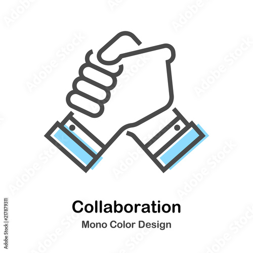 Collaboration Mono Color Illustration