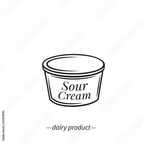outline sour cream icon