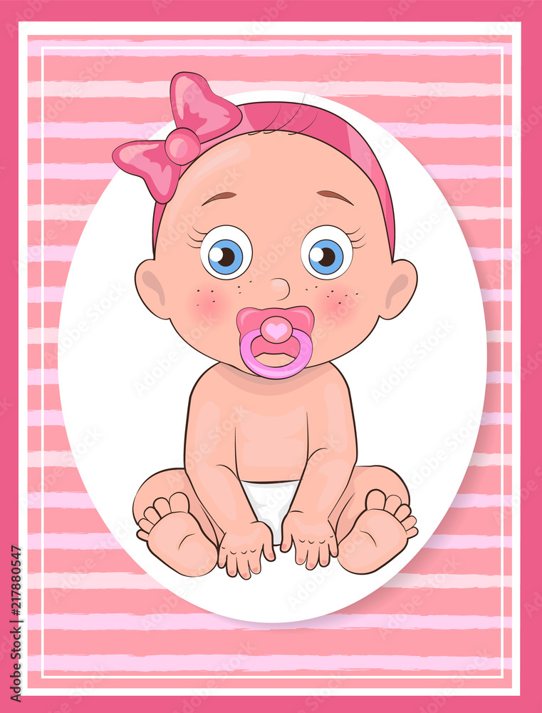 Its a Girl Poster Dedicated to Baby Shower Day Its a Girl Poster Dedicated to Baby Shower Day