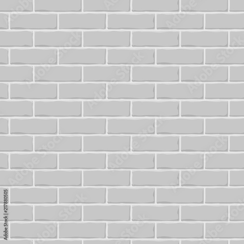 Brick wall. Gray seamless background