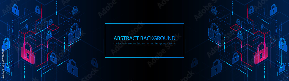 Protection mechanism, system privacy. Vector illustration Protection mechanism, system privacy. Vector illustration