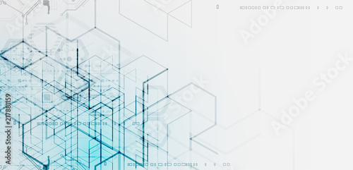 Vector illustration. Digital technology and engineering background.