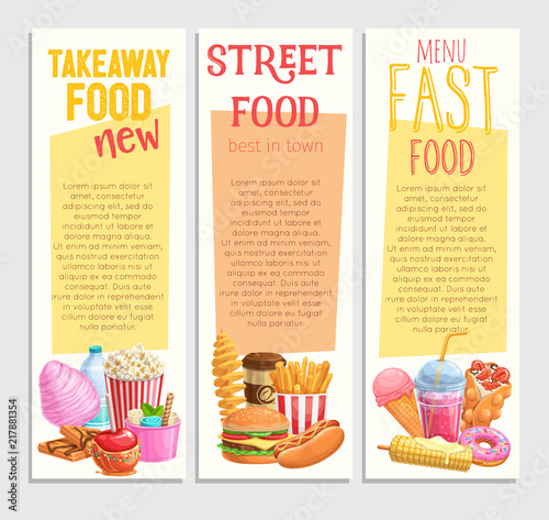 Street food banners.