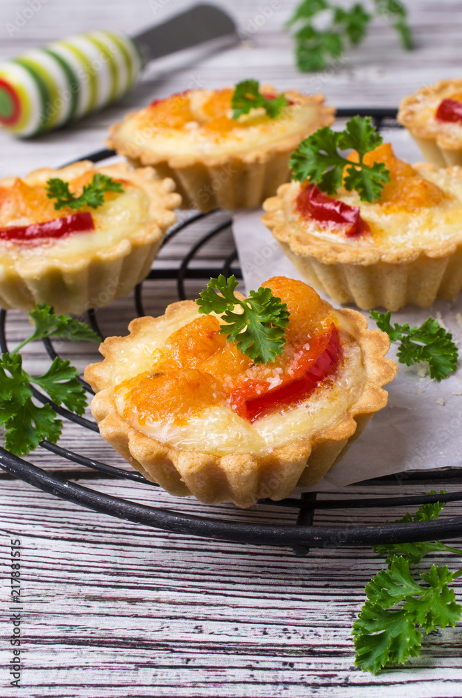 Tartlets with vegetables Tartlets with vegetables
