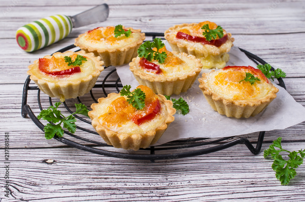 Tartlets with vegetables Tartlets with vegetables