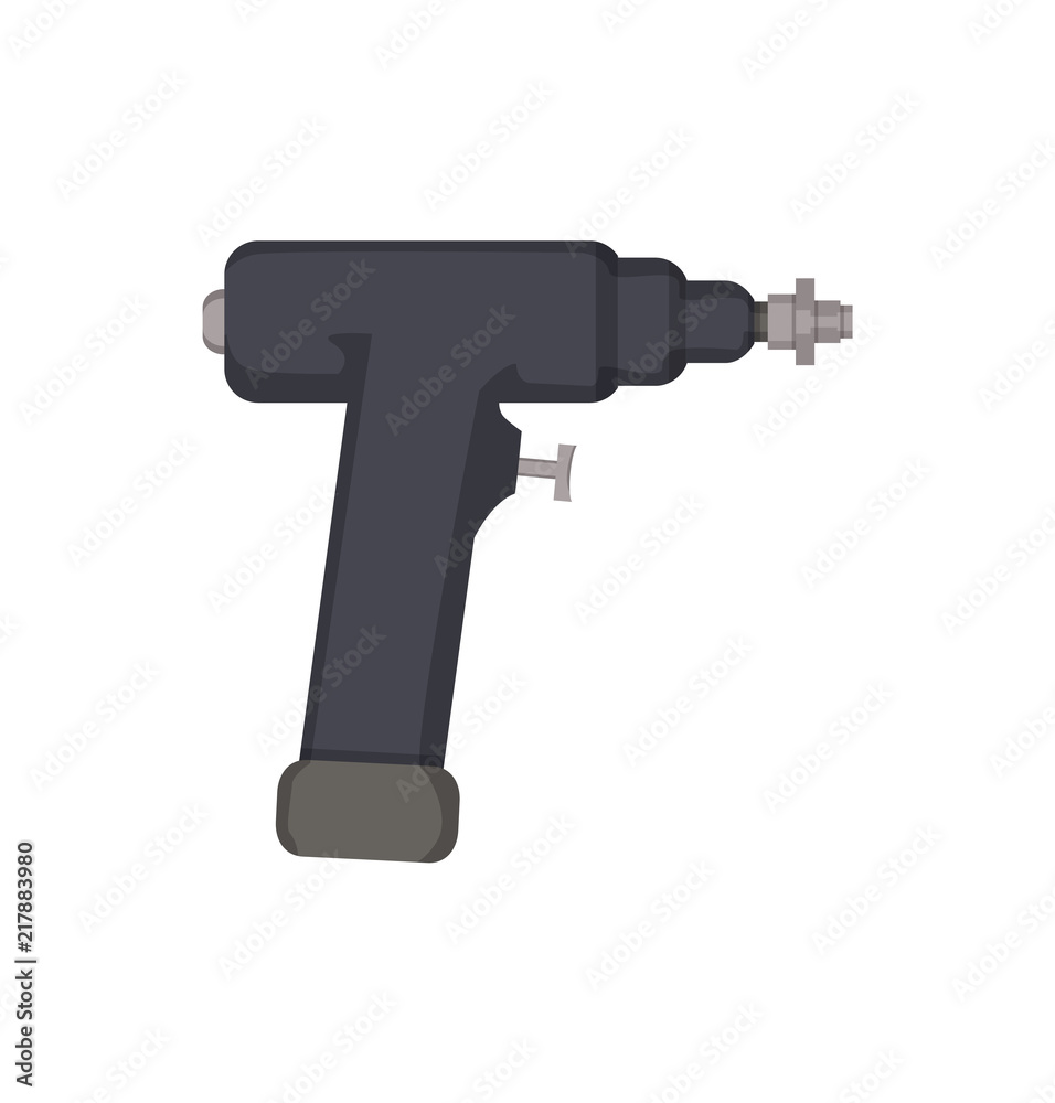 Medical Drill Icon Isolated on White Background Medical Drill Icon Isolated on White Background
