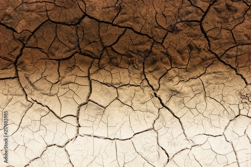 Cracked ground. Dry Earth background. Global warming concept