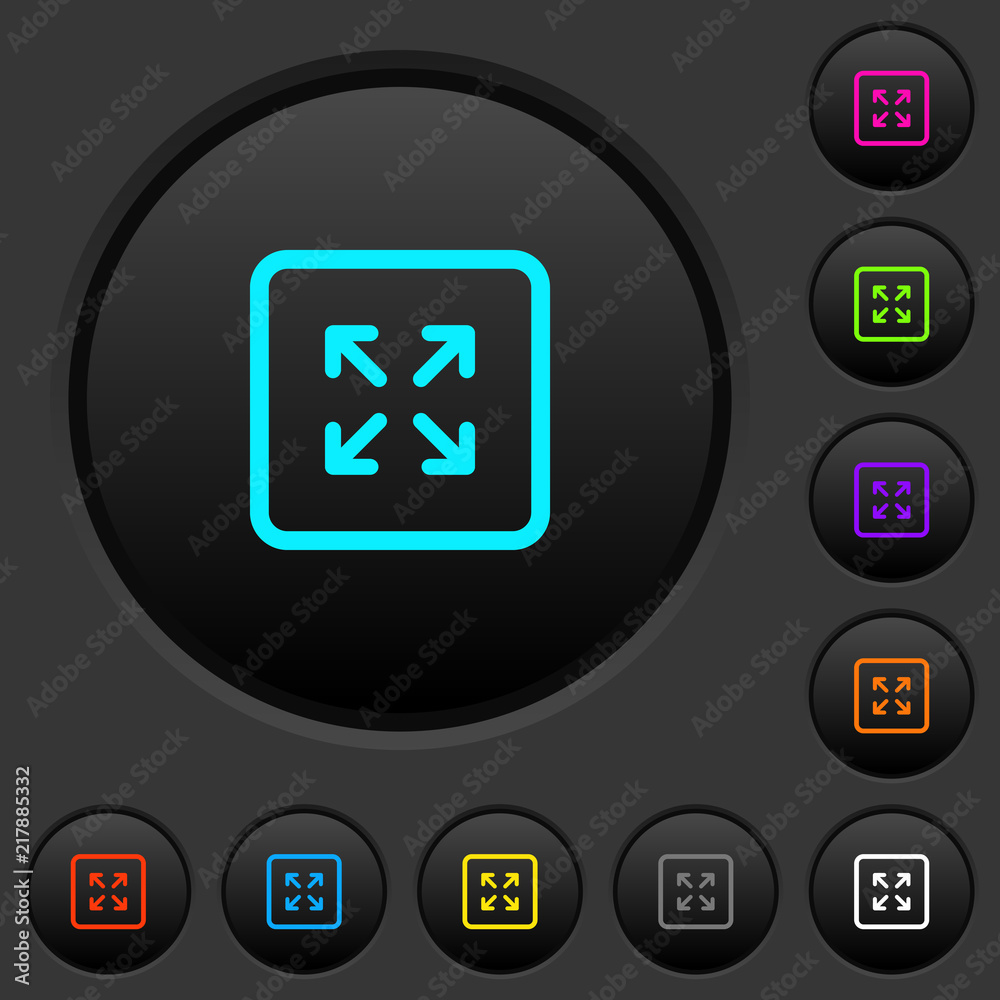 Enlarge object dark push buttons with color icons Enlarge object dark push buttons with color icons