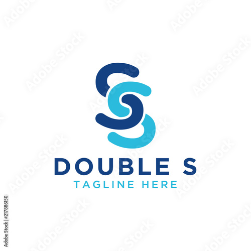 Initial letter s double logo design template