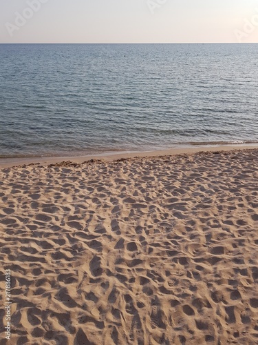 sandy beach and clean sea in the Crimea