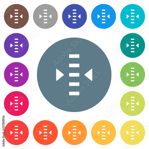 Adjust level flat white icons on round color backgrounds