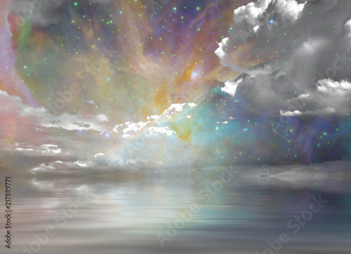 Wallpaper Mural Quiet Waters and Starry Sky Torontodigital.ca