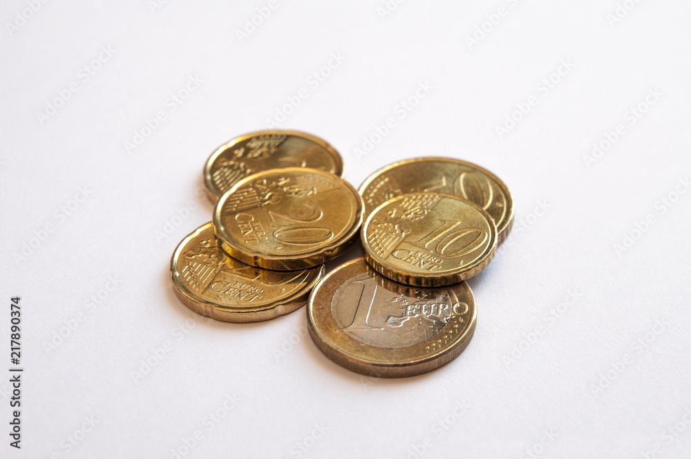 Euro coins cents ten twenty fifty one Euro