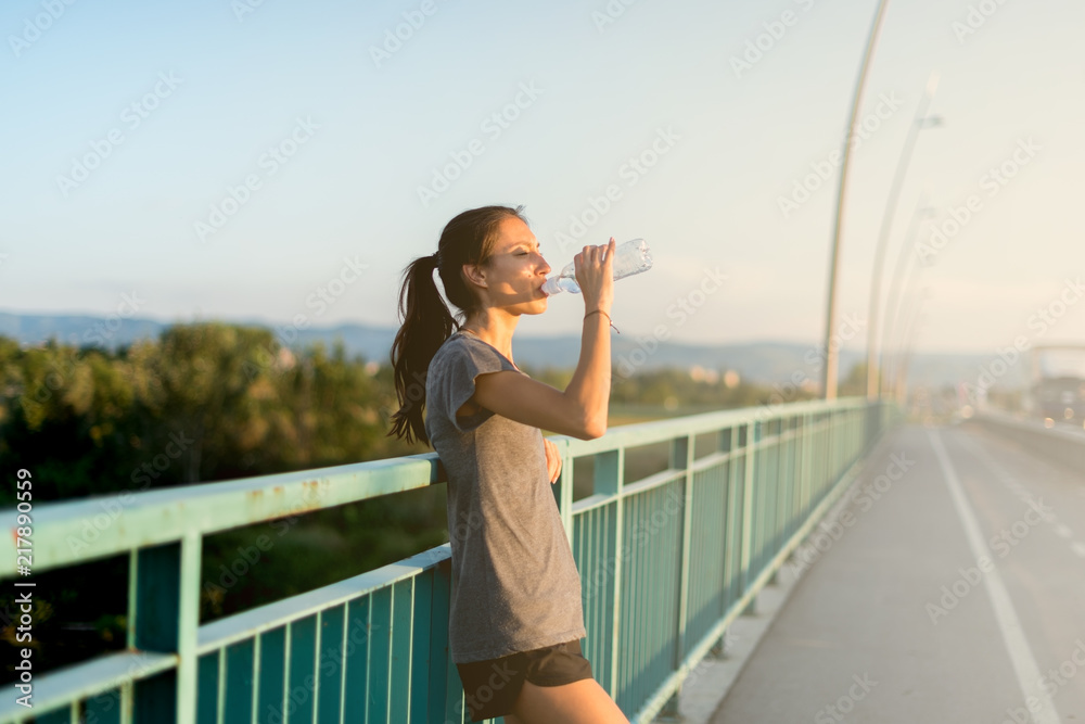 Drinking water after workout
