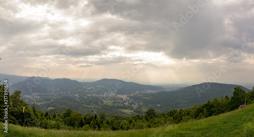 View of Baden Baden from Mount Merkur, Germany