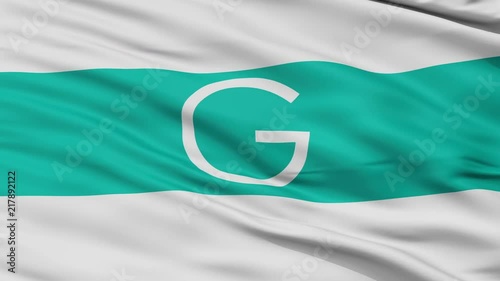 Galapa closeup flag, city of Colombia, realistic animation seamless loop - 10 seconds long photo