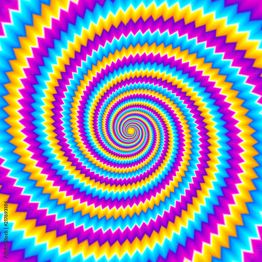 Colorful Spirals Optical Illusion Of Movement Stock Vector Adobe Stock Colorful Spirals Optical Illusion Of Movement Stock Vector Adobe Stock