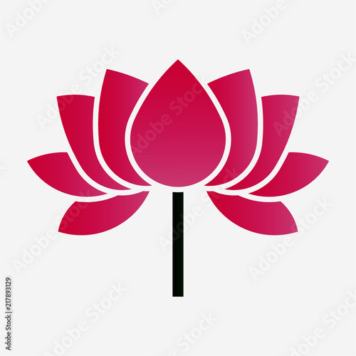 Flat Lotus flower pixel perfect vector icon