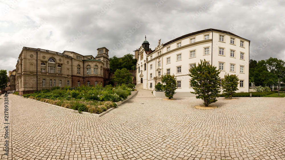Panorama of the historical part of Baden-Baden, Germany