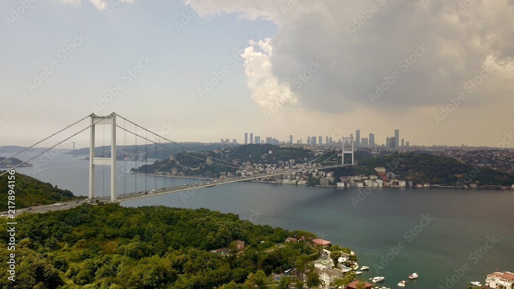 Fatih Sultan Mehmet Bridge and Bosphorus