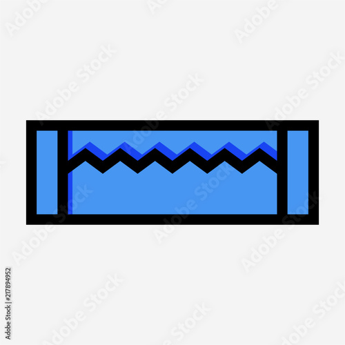 Coloured outline Chew gum pixel perfect vector icon